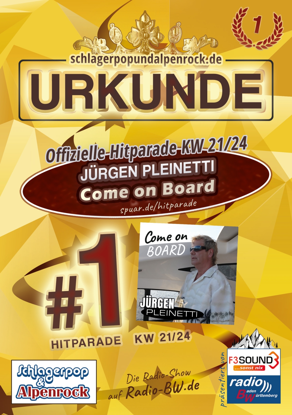 URKUNDE - Offizielle Hitparade KW 21/24