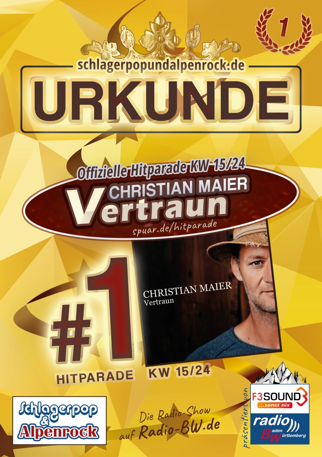 URKUNDE - Offizielle Hitparade KW 15/24